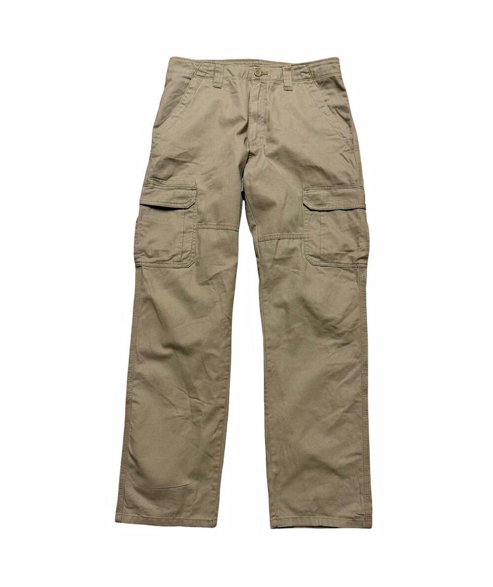 Wrangler Relaxed Fit Cargo Pants Mens 32W Beige Canvas Cotton Stretch